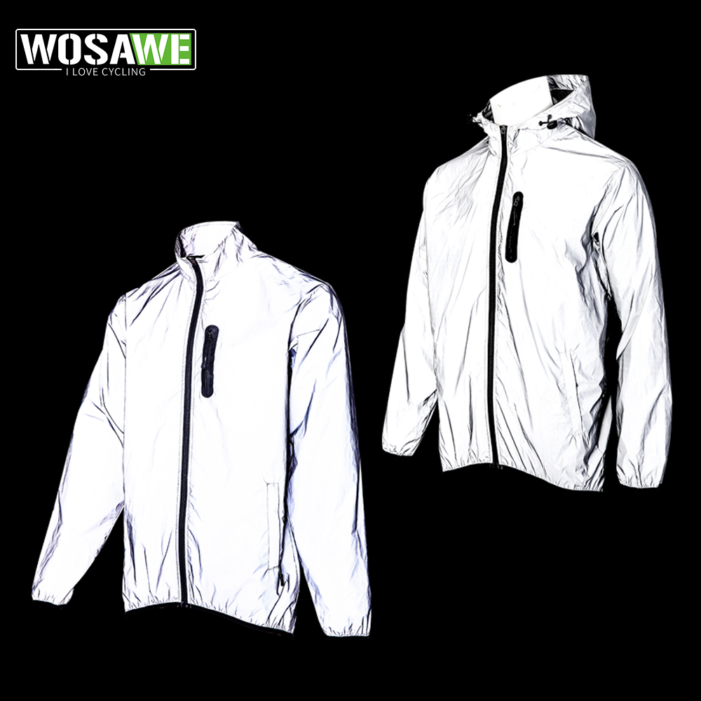 Mountain Biking Rain Jacket - WOSAWE jaket bertudung untuk pria, jaket