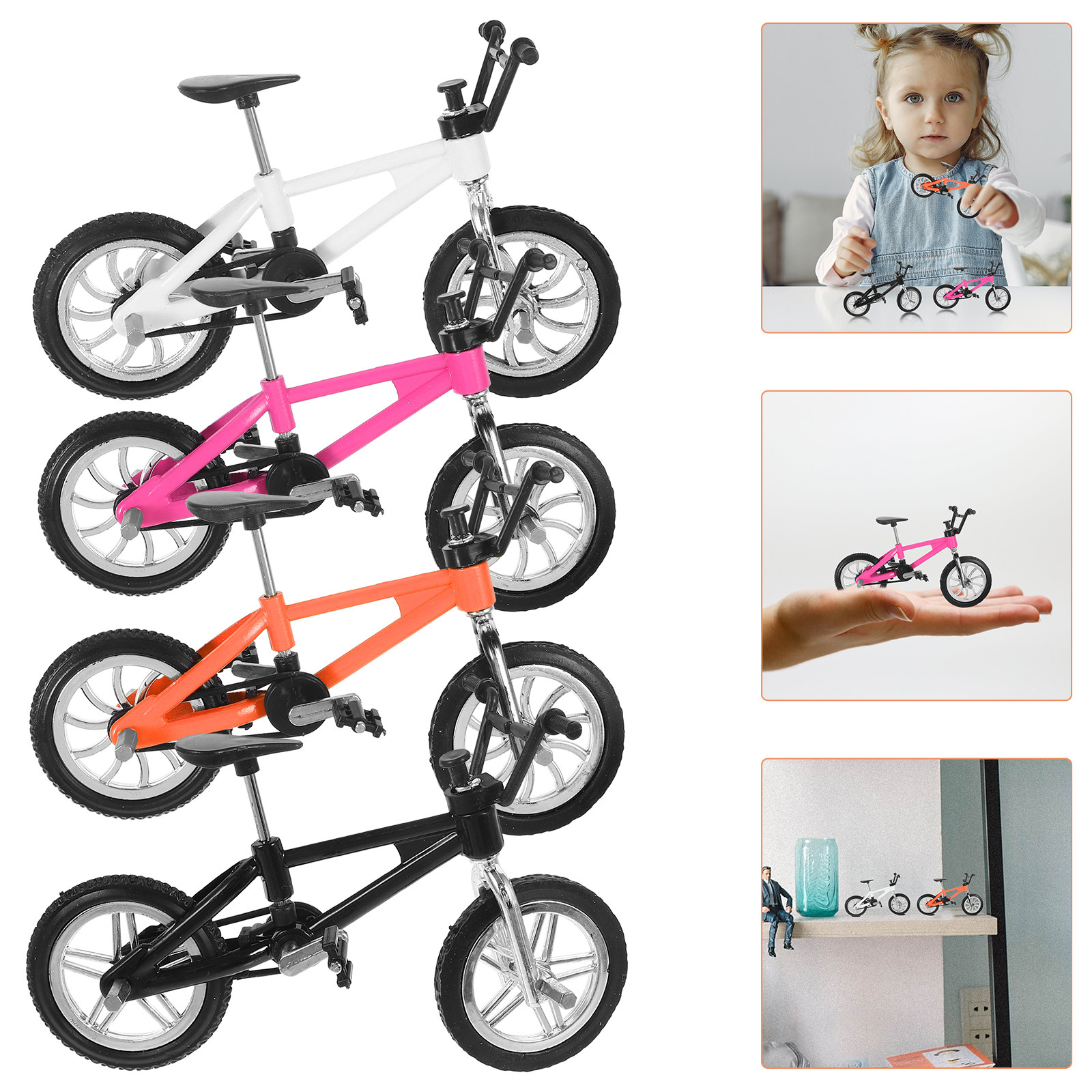Mountain Biking Game - 4Pcs Set Miniatur Sepeda Gunung Jari-jari,