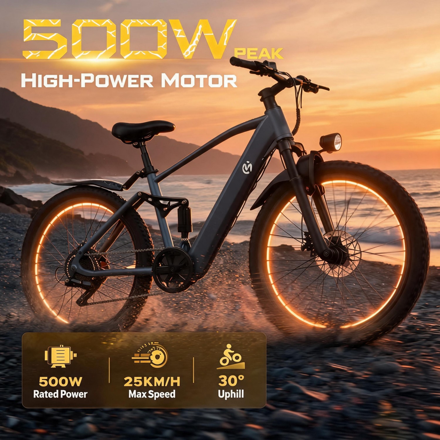 Mountain Biking Gifts - Sepeda Gunung Listrik, Motor 500W, Tenaga