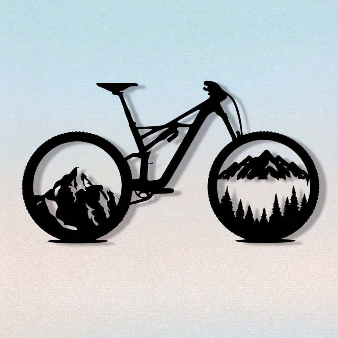Mountain Biking Gifts - Seni Ban Sepeda Gunung Black Metal,