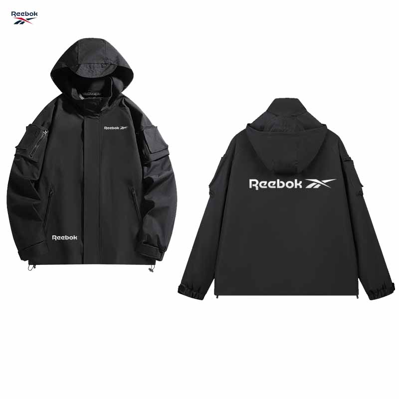 Jaket berkerah resleting logo  - Mountain Biking Rain Jacket ulasan dan harga