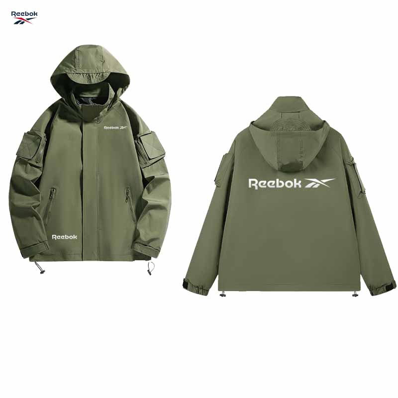 Jaket berkerah resleting logo  - Mountain Biking Rain Jacket ulasan dan harga