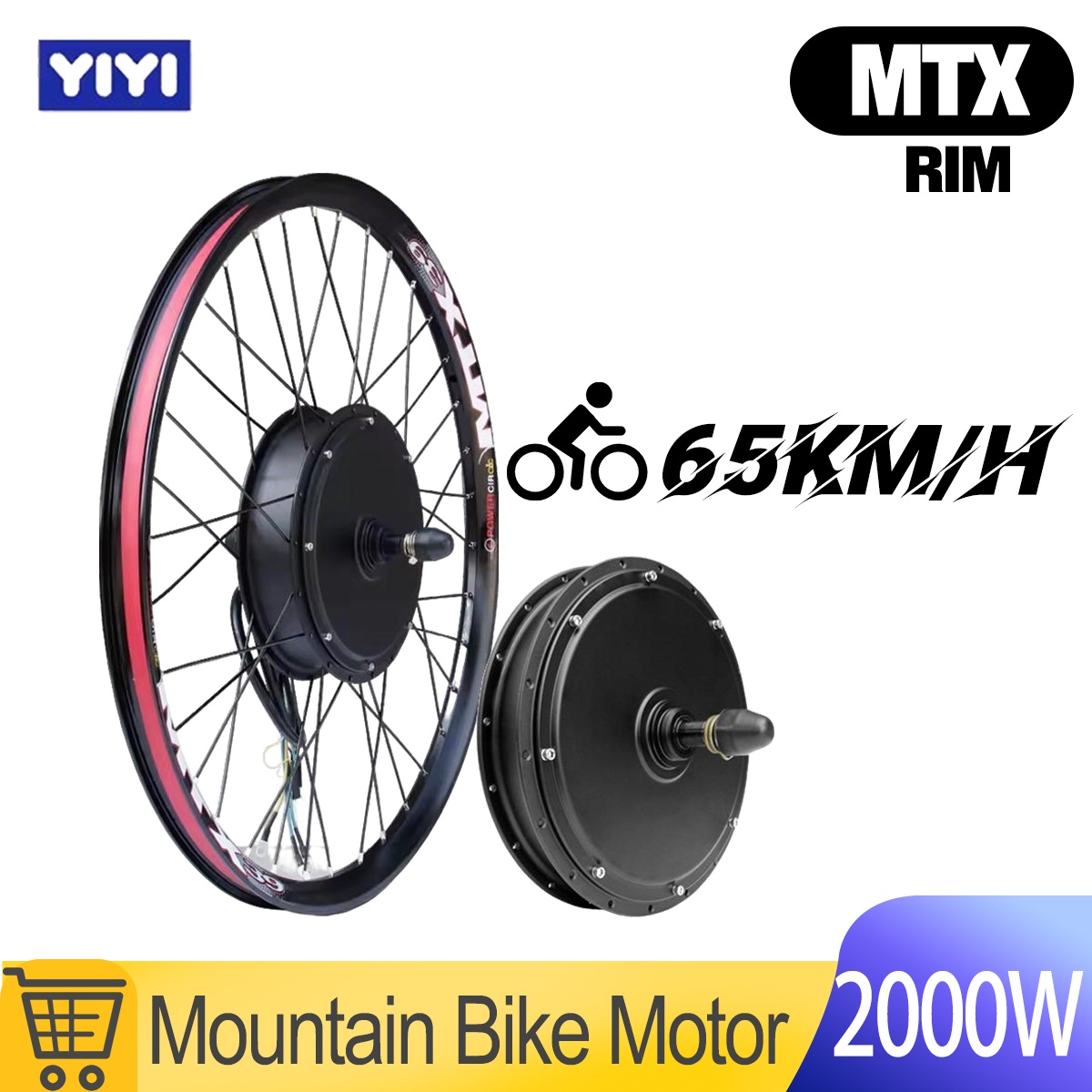 MTX 48V52V 2000W Roda Motor Eb - Mountain Biking Gear ulasan dan harga