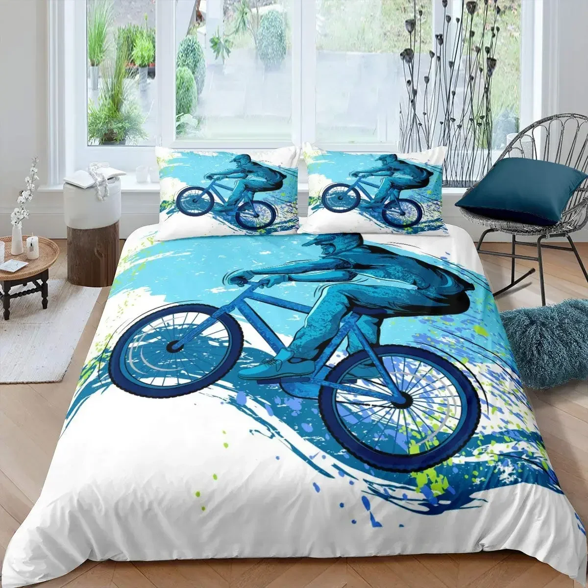 Set Sprei dan Sarung Bantal Mo - Mountain Biking Game ulasan dan harga