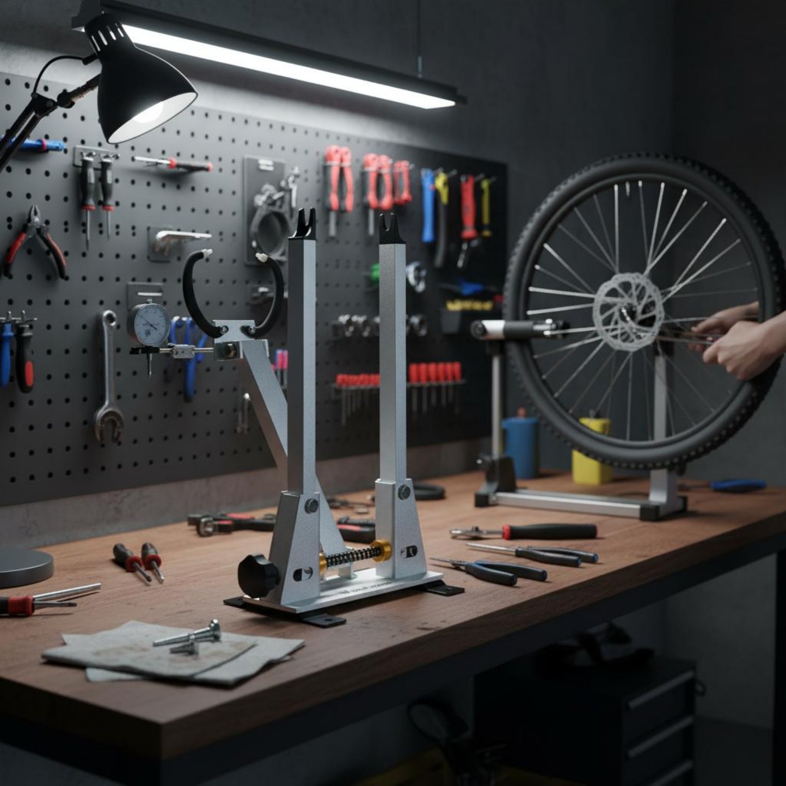 Stand Penyelarasan Roda Sepeda - Mountain Biking Gear ulasan dan harga